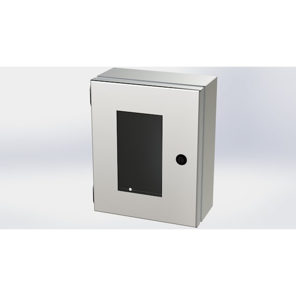 1/4 Turn Latch Electrical Enclosures, 10 in H, 4 in D, 8 in W, NEMA 3R, 4, 4X, 12, 13